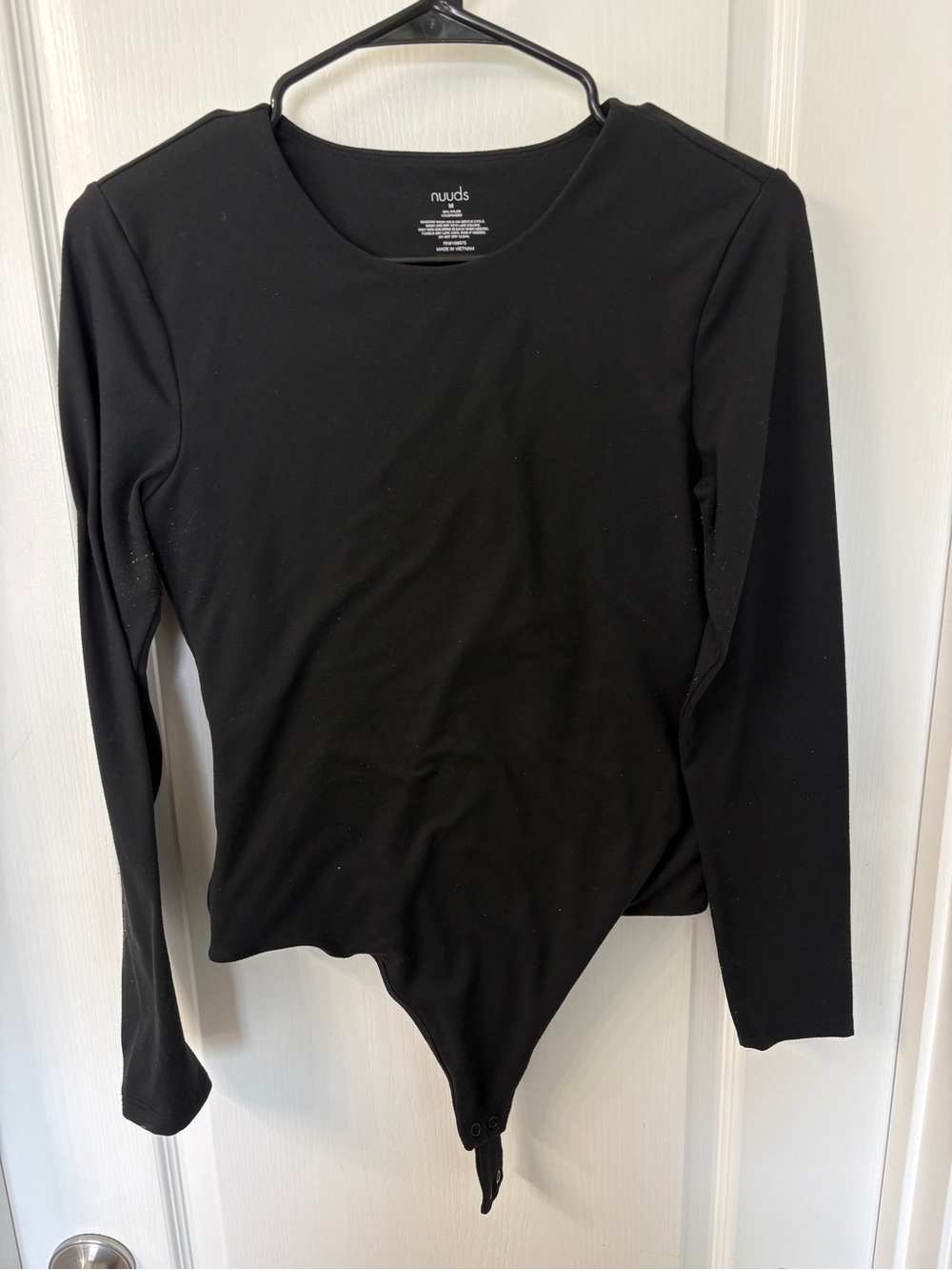 Black nuuds Long Sleve Crewneck Bodysuit Size Medium